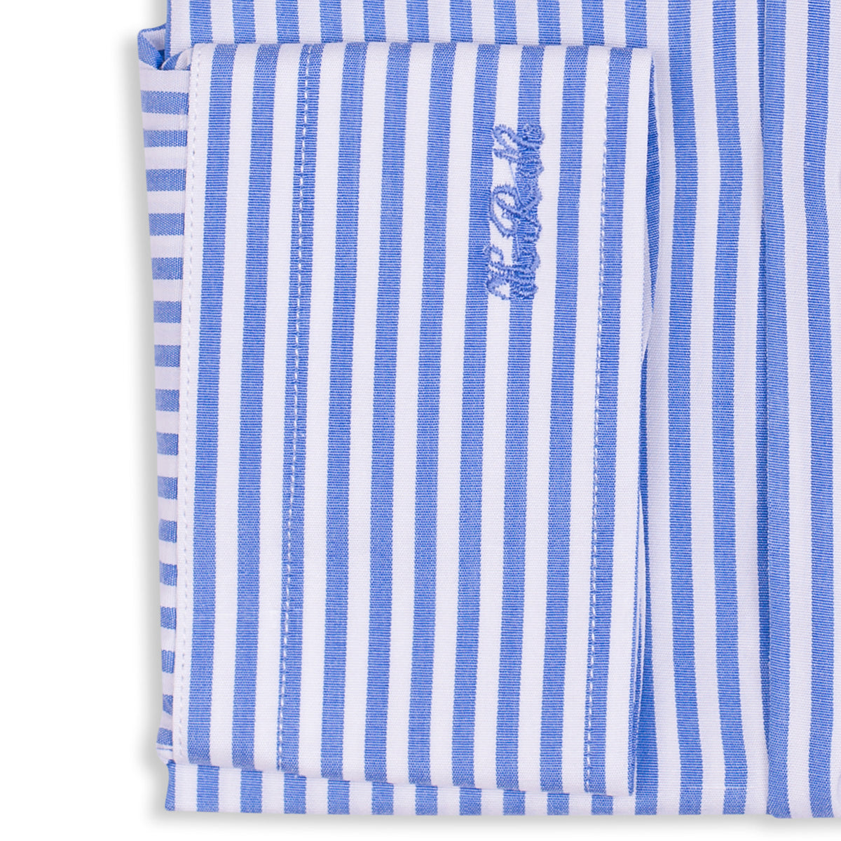 Bespoke - Blue & White Medium Striped Shirt